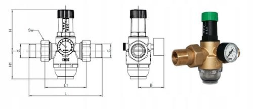 HERZ Membranowy reduktor ciśnienia 1 2682 12 3/4'' na Arena.pl