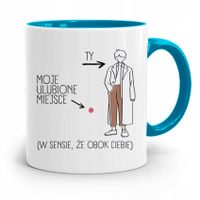 Kubek Błękitny Dla Chłopaka Moje Ulubione Miejsce Z Nadrukiem Ze Zdjęciem