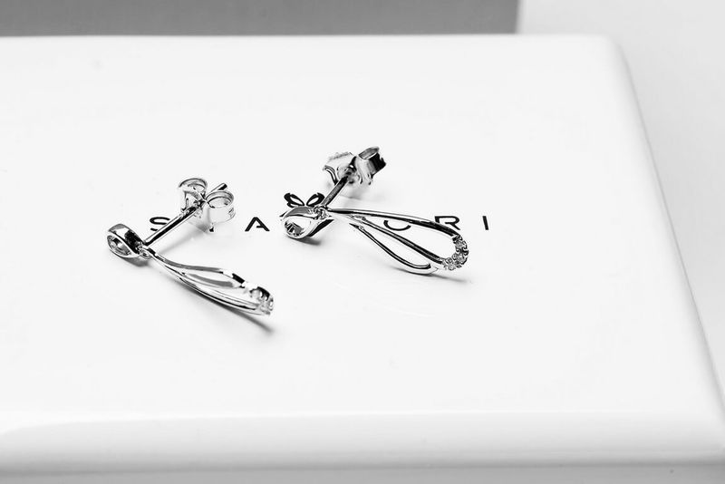 Emaga Złote kolczyki KBD3884 - Diament zdjęcie 7