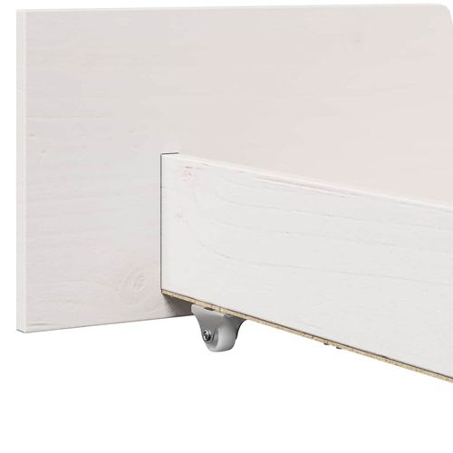 Ramka łóżka Z zagłówkiem Biały 180 x 200 cm Lite drewno sosnowe na Arena.pl