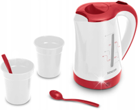 CZAJNIK ELEKTRYCZNY TURYSTYCZNY PODRÓŻNY SENCOR 0,5L + DWA KUBKI I ŁYŻECZKI