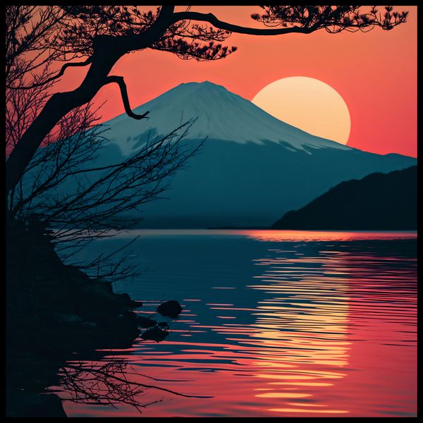 Plakat 70x70cm Góra Wieczorem zdjęcie 2