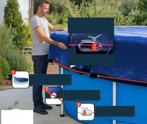 Pokrywa basenowa Planenfux PP03-BL okrągła Ø 520 cm do basenu 420-460 cm na Arena.pl