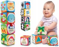 Smily MIĘKKIE KOSTKI SENSORY KOCHANE ZWIERZĄTKA kontrastowe WIBRACJE CYFRY