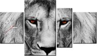 70CM 120CM OBRAZ 4 ELEM LWIE SPOJRZENIE ŚCIENNY