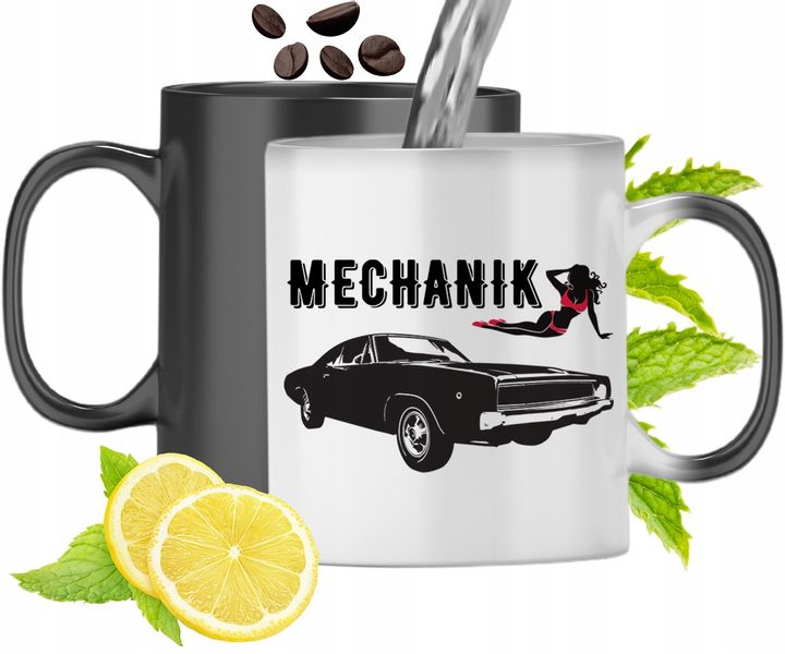 Kubek Magiczny Dla Mechanika Zmieniający Kolor Z Nadrukiem Ze Zdjęciem zdjęcie 1