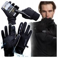 Rękawiczki dotykowe rowerowe L do biegania na rower zimowe wodoodporne