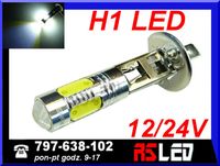 żarówka LED H1 5 COB dzienne DRL 12v 24v biała zimna