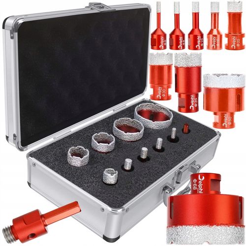 OTWORNICA DIAMENTOWA KORONKA DO GRESU ZESTAW ⌀ 6,8,10,12,20,30,35,50,68 M14 na Arena.pl