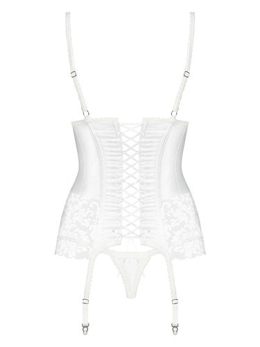 871-COR-2 gorset i stringi - biały Obsessive S/M na Arena.pl