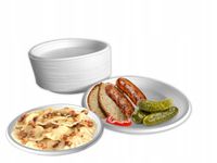 TALERZE TACKI PLASTIKOWE TALERZE EKOLOGICZNE WIELORAZOWE 22 cm 100