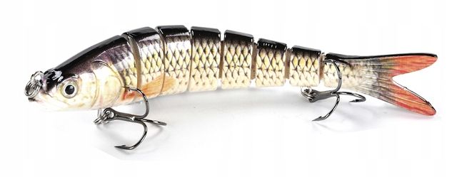 Wobler SZCZUPAK SANDACZ Łamany 8 sekcji F144 ZŁOTY zdjęcie 1