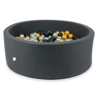 Suchy basen grafitowy 110x40 z piłeczkami 500 sztuk (srebrne, złote, czarne)