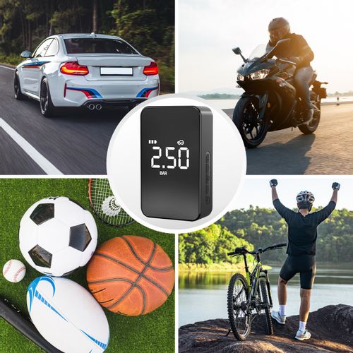 BEZPRZEWODOWA POMPKA ELEKTRYCZNA KOMPRESOR SAMOCHODOWY ROWEROWY 6000 na Arena.pl