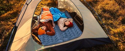 MATA SAMOPOMPUJĄCA MATERAC KARIMATA TURYSTYCZNA Z PODUSZKĄ NAMIOT KEMPINGU na Arena.pl