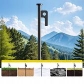 8szt 9mm Śledzie do Namiotu Szpilki Wkręcane 30cm Metalowe Zestaw z workiem