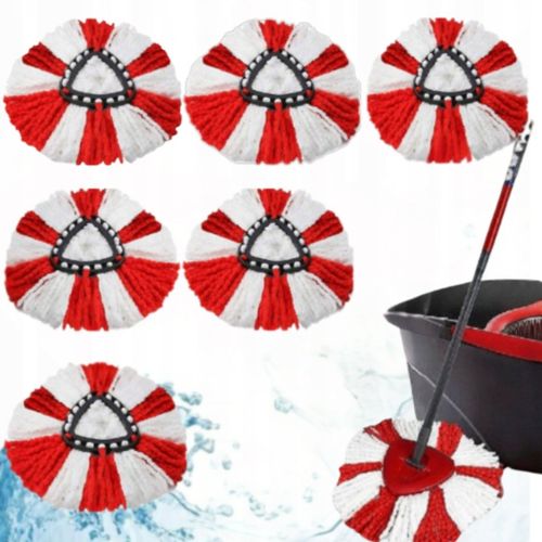 6 x WKŁAD DO MOPA OBROTOWEGO TURBO ZAMIENNIK Vileda KOŃCÓWKA CHŁONNY ZAPAS na Arena.pl