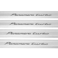 Listwa progowa PORSCHE PANAMERA 971 Stal nierdzewna 304 mat czarny napis