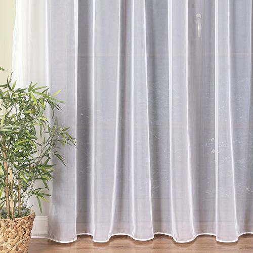 FIRANA GOTOWA BIAŁA WOAL Z LAMÓWKA NA TAŚMIE DO SALONU SYPIALNI 400x250 cm na Arena.pl