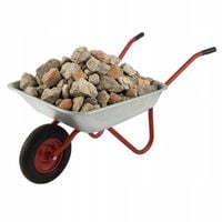 TACZKA OGRODOWA LEKKA OCYNKOWANA MOCNA Z METALOWYM KOŁEM 80/120 L