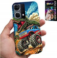 ETUI DO OPPO RENO7 4G -DINOZAUR W MONSTERTRUCKU WZORY DLA DZIECI