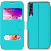 NEWTOP Etui z oknem na powiadomienia do Samsung Galaxy A70, Zielone