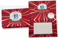 Zaproszenie na 18 urodziny - czerwone