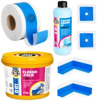 Hydroizolacja Zestaw Folia w płynie 4kg Grunt 1l Taśma 5m
