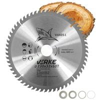 PIŁA TARCZA WIDIOWA DO CIĘCIA DREWNA 230x32 60 ZĘBÓW VERKE V44051