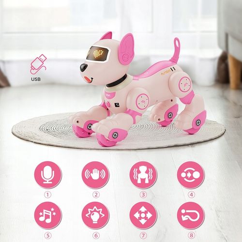 ROBOT INTERAKTYWNY PIES PIESEK ZDALNIE STEROWANY PROGRAMOWANY 20+ FUNKCJE na Arena.pl