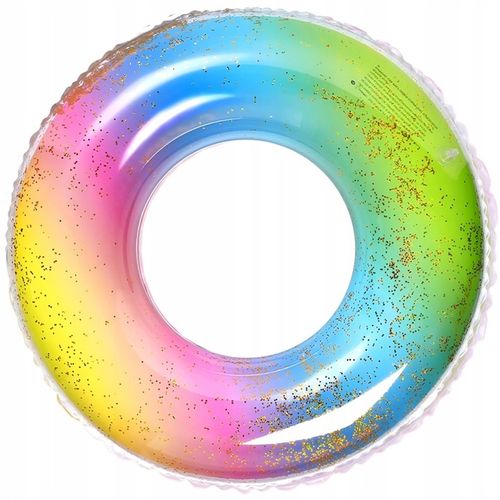 KOŁO DO PŁYWANIA PLAŻOWE DMUCHANE TĘCZA Z BROKATEM NAD WODĘ, BASEN DUŻE na Arena.pl