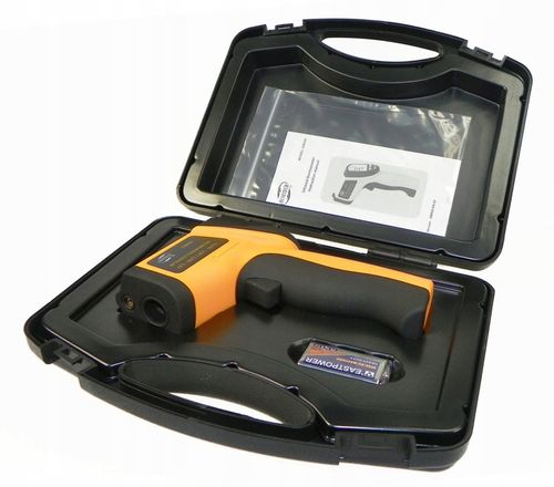 PIROMETR TERMOMETR LASEROWY BEZDOTYKOWY NA PODCZERWIEŃ EMISYJNOŚĆ -50 +950° na Arena.pl