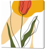 Obraz 90x100cm Przerysowany Tulipan