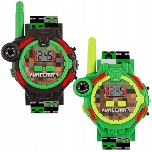 MINECRAFT Creeper Zestaw zegarków z funkcją walkie-talkie, KRÓTKOFALÓWKA na Arena.pl