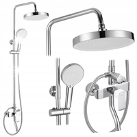 Zestaw Prysznicowy Natryskowy REA BLOOM Biały Chrom WHITE CHROME