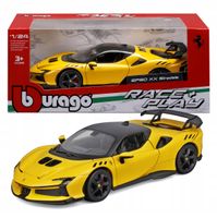 Ferrari SF90 XX Stradale 4.0 V8 1:24 model Bburago 18-26032 ŻÓŁTY SAMOCHÓD