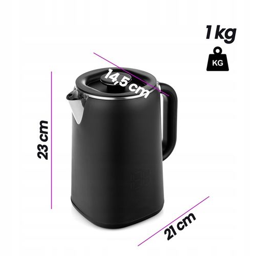 CZAJNIK ELEKTRYCZNY BEZPRZEWODOWY REGULACJA DOTYKOWY WYŚWIETLACZ LED 1,7L na Arena.pl