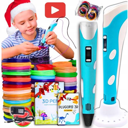 GOTOWY PREZENT ŚWIĄTECZNY NASTOLATKA 10 11 12 LAT DŁUGOPIS 3D +209m WKŁAD na Arena.pl