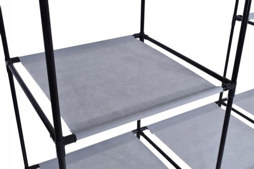 Szafa tekstylna z 10 półkami Mira Maxi - szara na Arena.pl