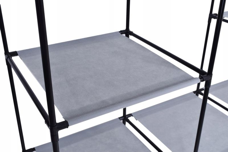 Szafa tekstylna z 10 półkami Mira Maxi - szara zdjęcie 7