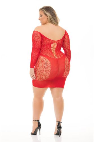 animal inside dress red, plus size na Arena.pl