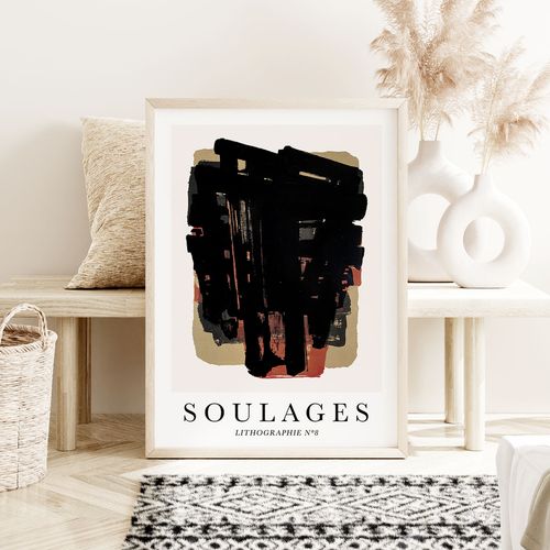 Plakat abstrakcja soulages 70x100 cm na Arena.pl