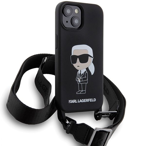 Etui Karl Lagerfeld do iPhone 15, iPhone 14, iPhone 13, Czarny zdjęcie 3