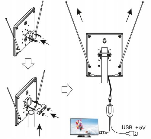ANTENA AKTYWNA POKOJOWA ZEWNĘTRZNA TV LTE 4K FHD DVB-T2 MUX8 USB na Arena.pl