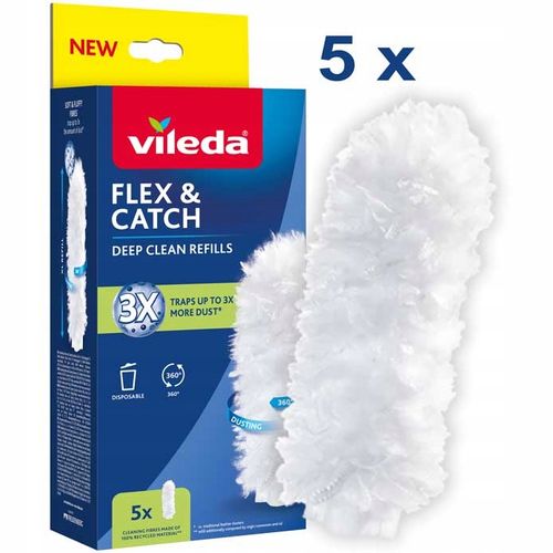 Wkłady do miotełki do kurzu Vileda Flex&Catch 5 szt. na Arena.pl