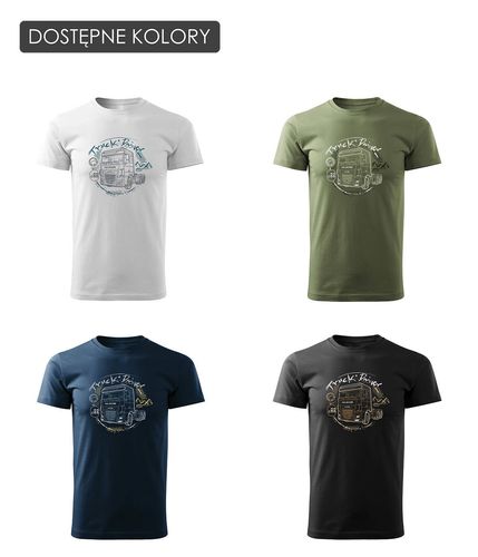 Koszulka z ciężarówką DAF prezent dla kierowcy Tira TIR męska khaki REGULAR L na Arena.pl