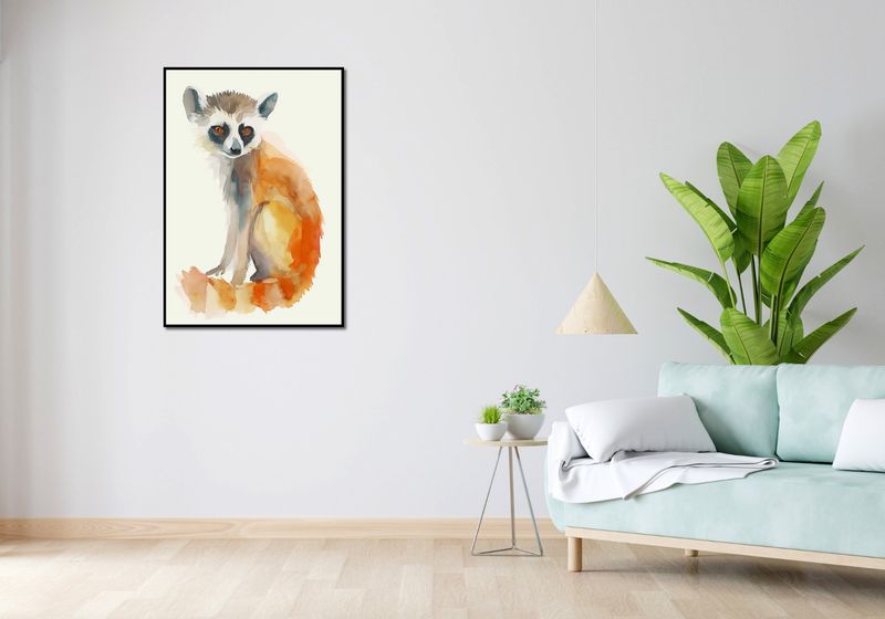 Plakat 68x98cm Lemurek zdjęcie 4