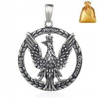 SREBRNA MĘSKA PATRIOTYCZNA ZAWIESZKA WISIOREK ORZEŁ SREBRO 925 NA PREZENT