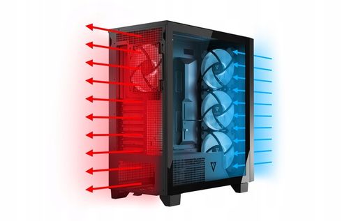 Gamingowa obudowa MODECOM VOLCANO PERUN APEX ARGB MIDI Black czarny na Arena.pl