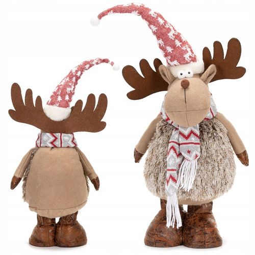 RENIFER ŚWIĄTECZNY STOJĄCY POD CHOINKĘ 73cm OZDOBA DEKORACJA ŚWIĄTECZNA na Arena.pl